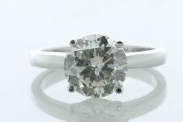 18ct White Gold Single Stone Prong Set Diamond Ring 2.67 Carats - Valued By IDI £66,900.00 - A