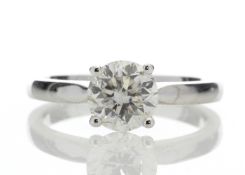 18ct White Gold Claw Set Diamond Ring 1.24 Carats - Valued By GIE £28,115.00 - A beautiful and