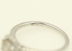 18ct White Gold Halo Set Diamond Ring 0.74 Carats - Valued By AGI £7,280.00 - One round brilliant