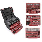 RRP £192.05 WORKPRO 450-Piece Drive Socket Set 1/2" 1/4" 3/8"