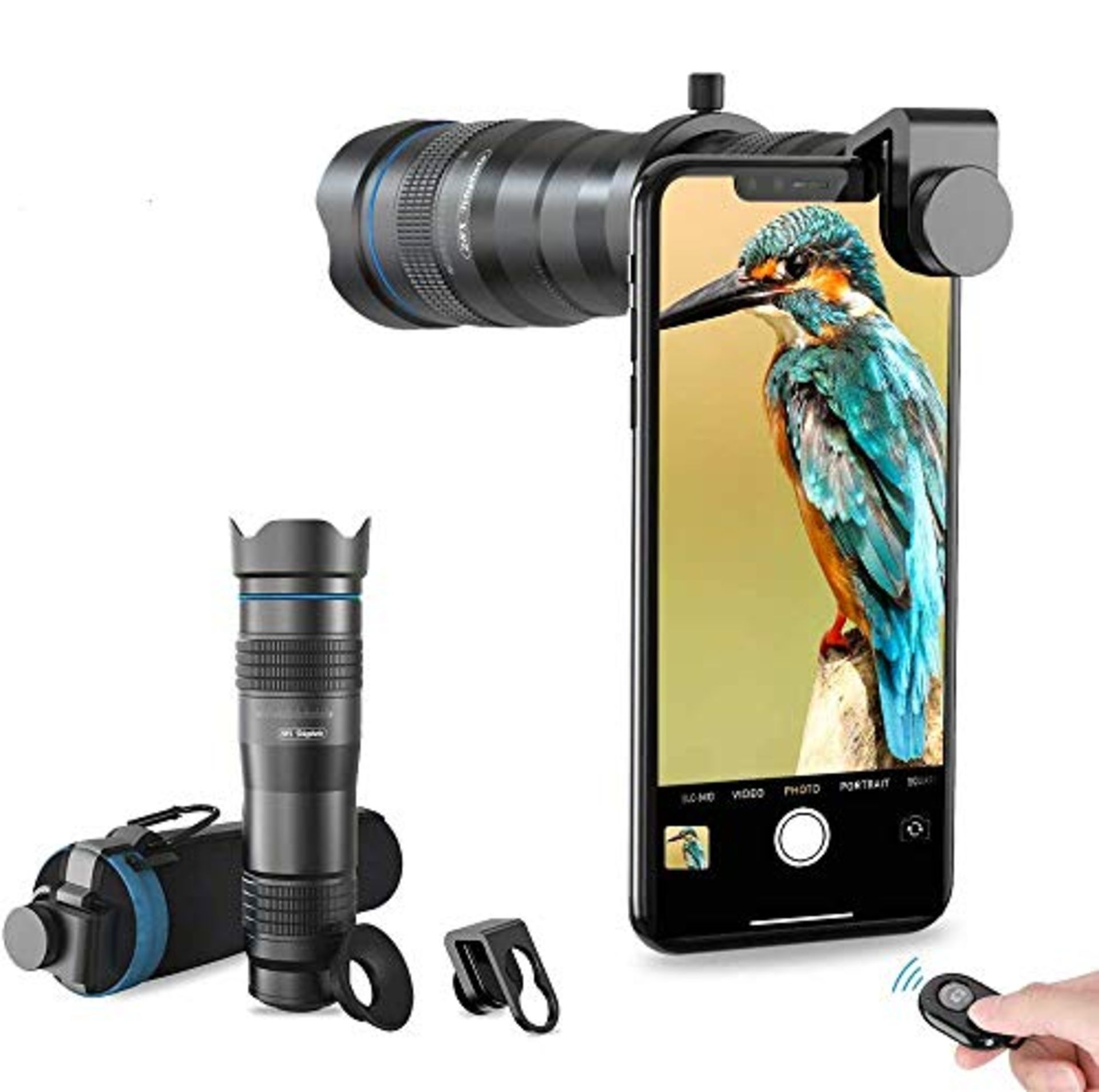 RRP £40.70 Apexel HD Cell Phone Lens-28X Telephoto Lens with Shutter for iPhone Samsung