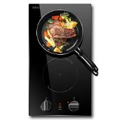 RRP £111.65 2 Ring Induction Hob with Knobs Hobsir Electric Hob