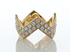 18ct Rose Gold Diamond Anita Ko Chevron Ring 2.09 Carats - Valued By AGI £7,250.00 - This stunning