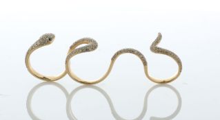 Elise Dray 18ct Rose Gold Snake Ring Hand Pendant 3.00 Carats - Valued By AGI £12,500.00 - 18ct rose