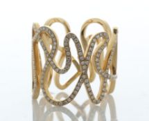 18ct Rose Gold Ladies Scribble Diamond Ring 1.00 Carats - Valued By AGI £5,060.00 - This unique 18ct