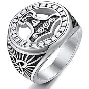 RRP £14.19 BRAND NEW STOCK ChainsPro Mens Engagement Rings Viking Ring Signet