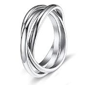 RRP £13.16 BRAND NEW STOCK ChainsPro Moving Rings Middle Finger Rings Silver Thumb