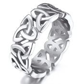 RRP £14.50 BRAND NEW STOCK ChainsPro Triquetra Ring Jewelry Men Celtic Ring for