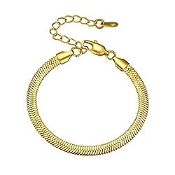 RRP £20.77 BRAND NEW STOCK U7 Bracelets for Men Gold Hip Hop Chain Jewellery Snake Chains Bracelet