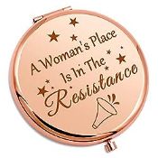 RRP £6.69 BRAND NEW STOCK Feminist Gifts for Women Inspirational Compact Mirror