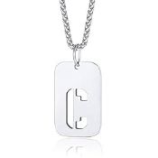 RRP £14.06 BRAND NEW STOCK Dog Tag Necklace Stainless Steel Mens Pendant Mens