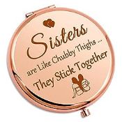 RRP £6.69 BRAND NEW STOCK Sister Gift for from Sister Brother Compact Mirror