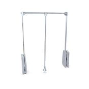 RRP £45.77 Emuca - Pull down hanging rail for wardrobe