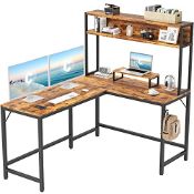 RRP £180.89 CubiCubi L-Shaped Desk with Hutch