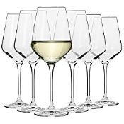 RRP £31.78 Krosno Large White Wine Glasses | Set of 6 | 390 ML