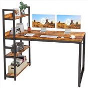 RRP £100.49 CubiCubi Computer Desk with 4 Tier Storage Shelves on Left or Right