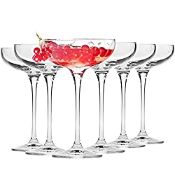 RRP £34.53 Krosno Champagne Saucer Coupe Glasses | Set of 6 |