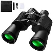 RRP £18.97 10x50 High Power Binoculars - Uplayteck HD Professional Binoculars for Adults