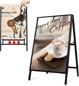 RRP £66.99 BQKOZFIN Portable A-Frame Pavement Sign Board