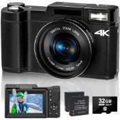 RRP £145.90 Digital Camera 4K 48MP Vlogging Camera for YouTube