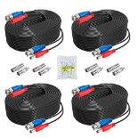 RRP £29.02 ANNKE 4 Pack 30M/100 Feet BNC Video Power Cable Security