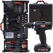 RRP £53.59 MYLEK 18V Cordless Drill Tool Set Driver DIY Electric