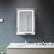 RRP £212.15 ELEGANT LED Illuminated Bathroom Mirror Cabinet with