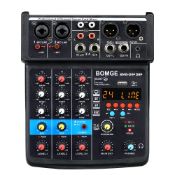 RRP £55.82 BOMGE 4 Channel mini DJ Audio Sound Mixer Interface with MP3 USB