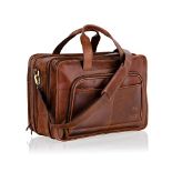 RRP £89.32 Woodland Leathers 100% Leather Duffel Bags for Men & Women