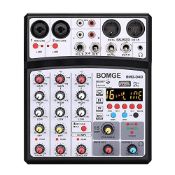 RRP £54.78 BOMGE 4 channel 16 DSP Echo dj audio sound mixer interface