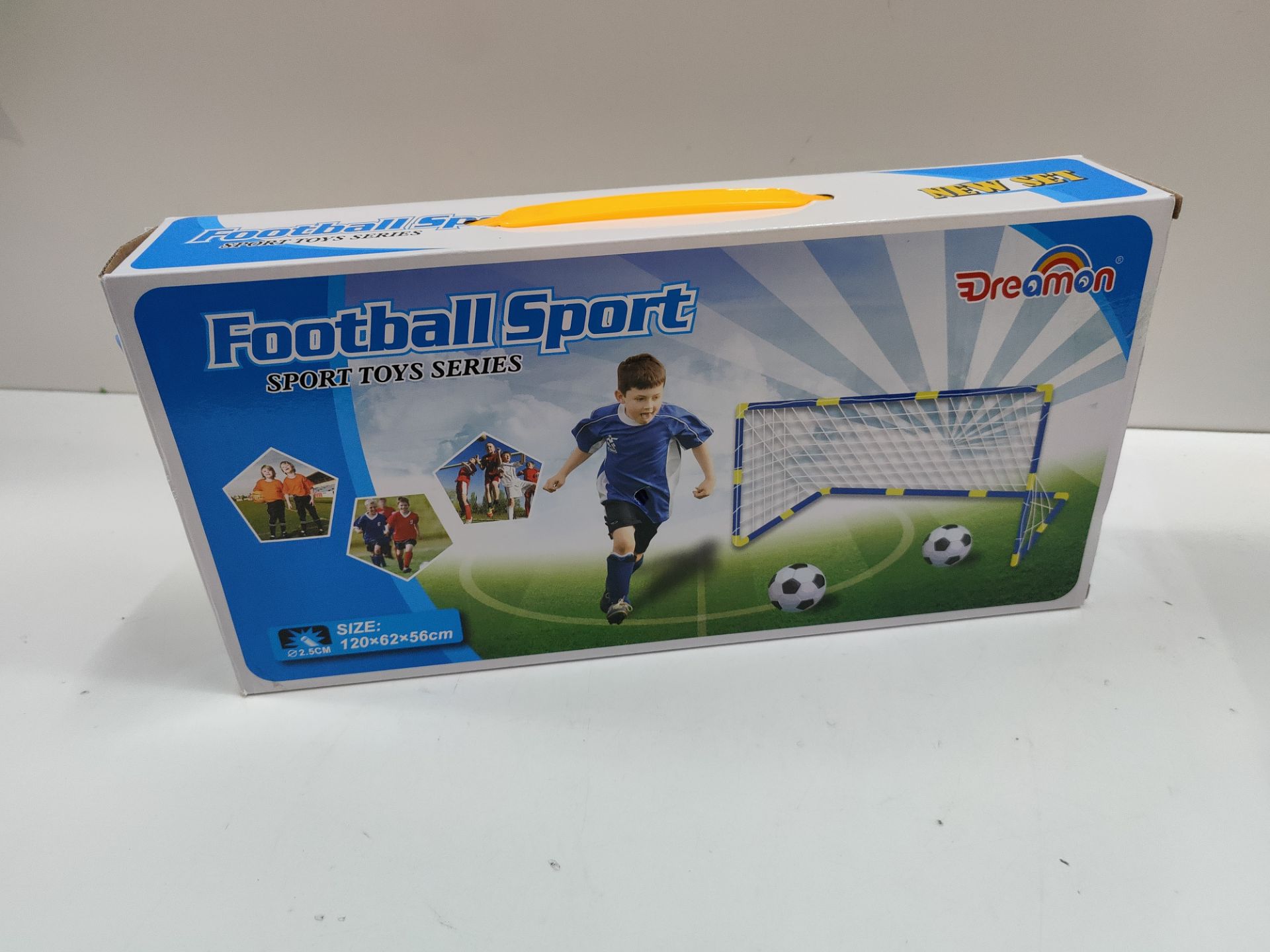 RRP £21.67 Dreamon Football Goal for Kids Post Net With Ball Pump - Image 2 of 2