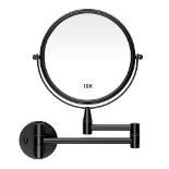 RRP £37.95 LONTAN 1 Pack Black Bathroom Mirror with 10x Magnification/Normal