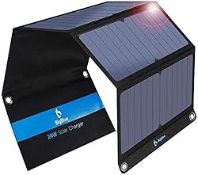RRP £78.07 BigBlue 28W Solar Charger Foldable with Digital Ammeter