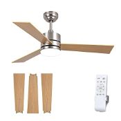 RRP £65.89 Parrot Uncle Ceiling Fans with Lights and Remote Modern