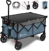 RRP £122.82 Sekey Folding Wagon with 220LBS Larger Capacity Heavy