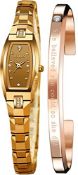 RRP £100.37 OLEVS Ladies Watches Rose Gold Elegant Square Slim