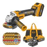 RRP £145.15 INGCO Cordless Angle Grinder 20V 4.5-Inch Brushless Cut-Off Tool 115mm