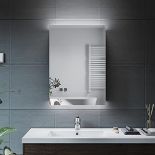 RRP £170.84 ELEGANT Illuminated Bathroom Mirror Cabinet with Lights