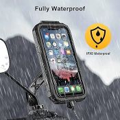 RRP £23.64 ENONEO Motorcycle Phone Holder Full Waterproof 360 Rotation
