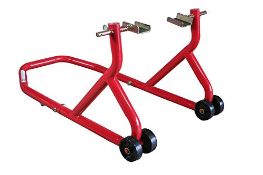 RRP £44.62 BikeTek Motorcycle Rear Paddock Stand Series 3 Red