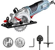 RRP £55.82 WORKPRO Mini Circular Saw 750W 4700RPM with 120mm TCT