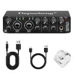 RRP £39.09 Depusheng RX2 USB audio interface computer recording sound card audio mixer