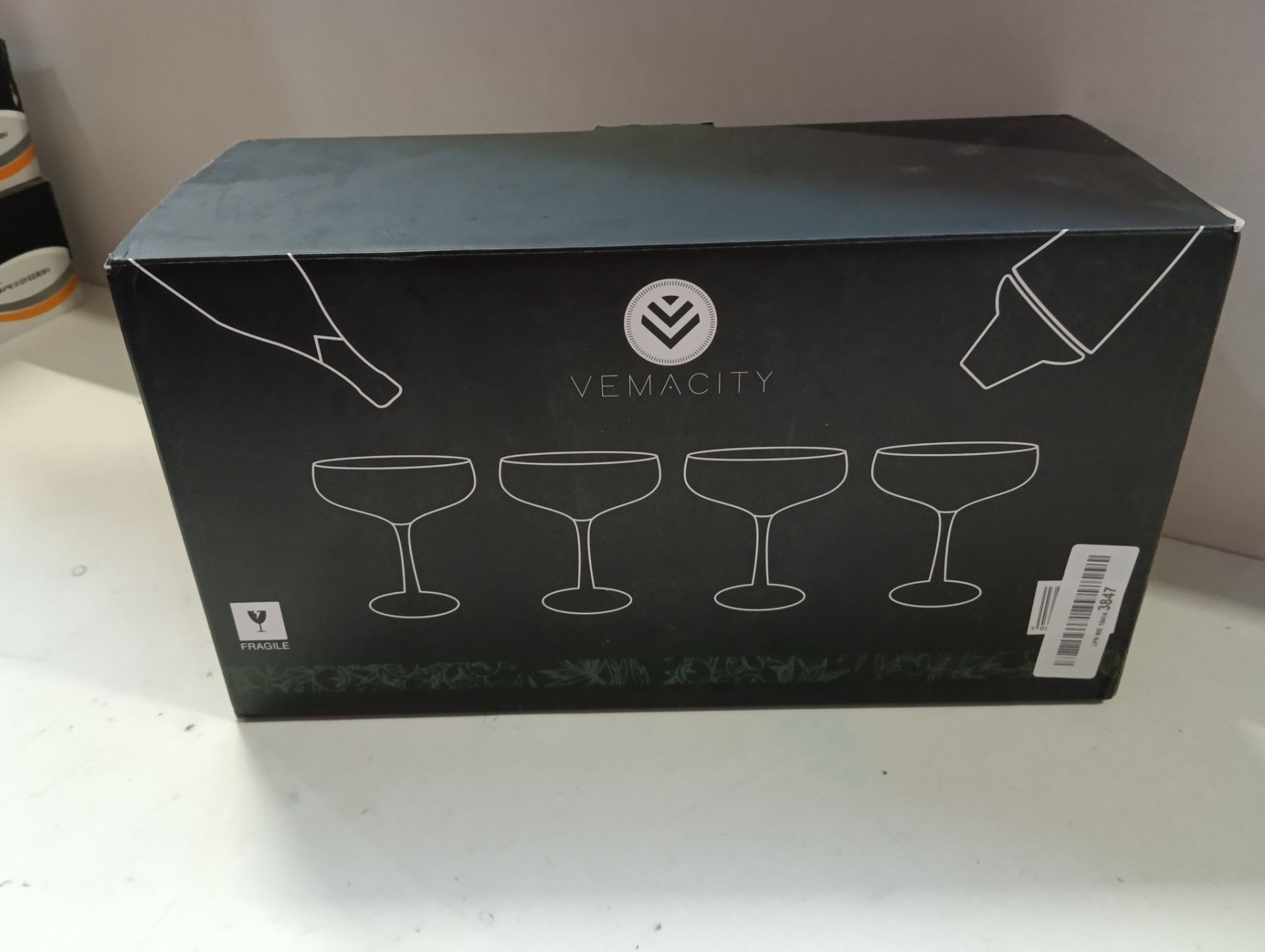 RRP £39.06 Elegant Coupe Cocktail Glasses - Image 2 of 2