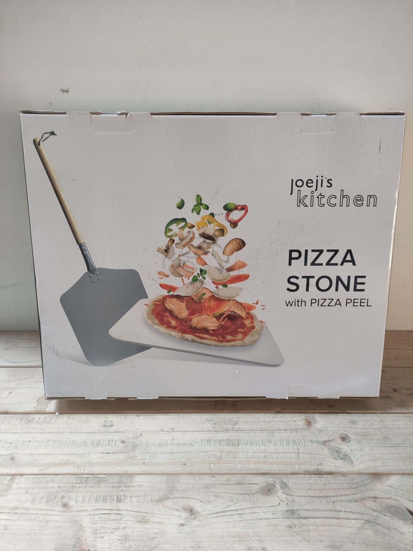 RRP £35.03 Joejis Pizza Stone & Peel Shovel Set - Image 2 of 2
