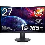 RRP £255.60 Dell S2722DGM 27 Inch QHD (2560x1440) 1500R Curved Gaming Monitor