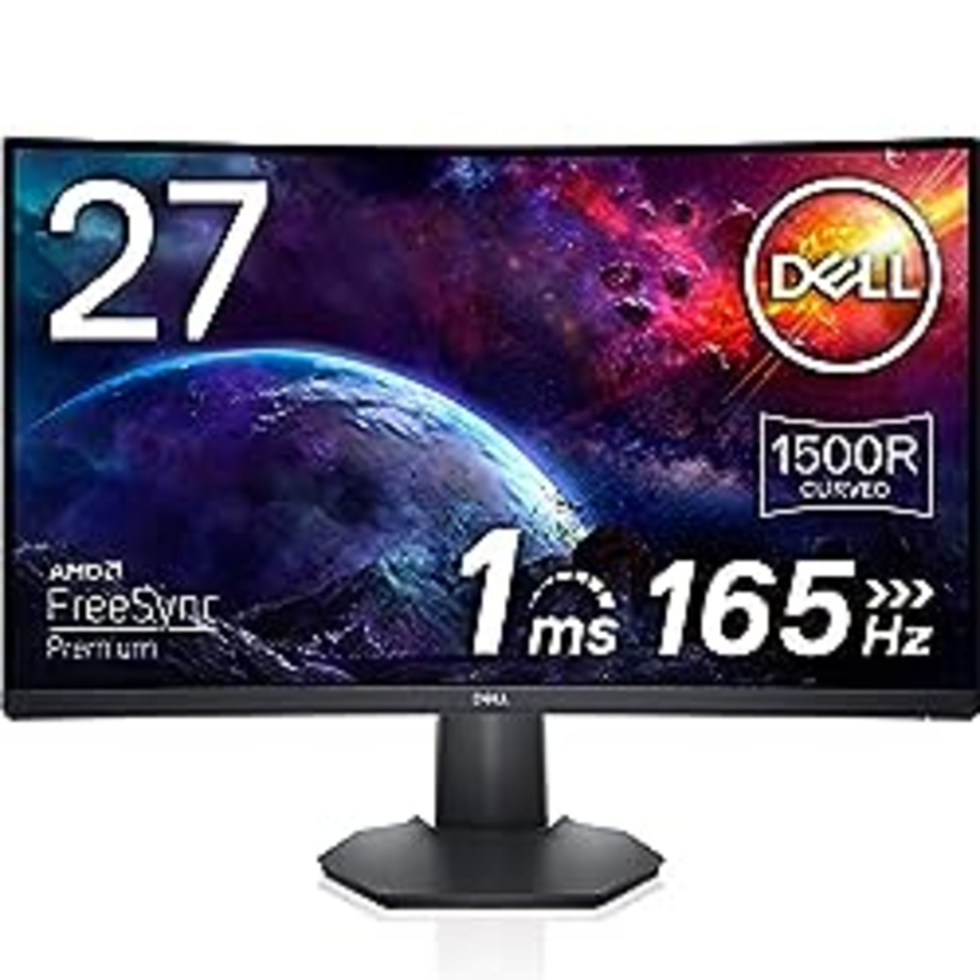 RRP £255.60 Dell S2722DGM 27 Inch QHD (2560x1440) 1500R Curved Gaming Monitor