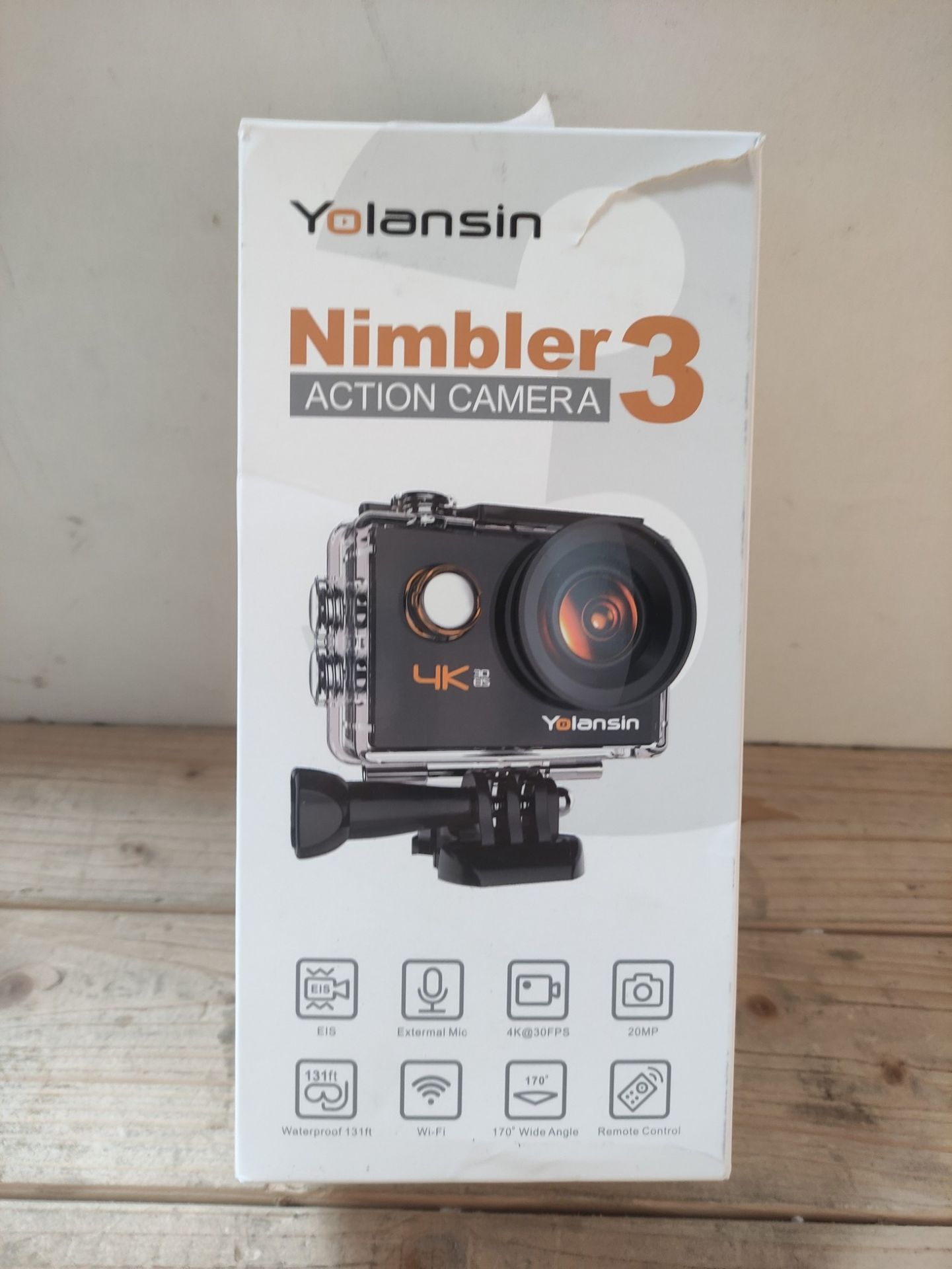 RRP £47.74 Yolansin 4K Action Camera WiFi 20MP 40M waterproof - Image 2 of 2