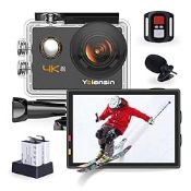 RRP £47.74 Yolansin 4K Action Camera WiFi 20MP 40M waterproof