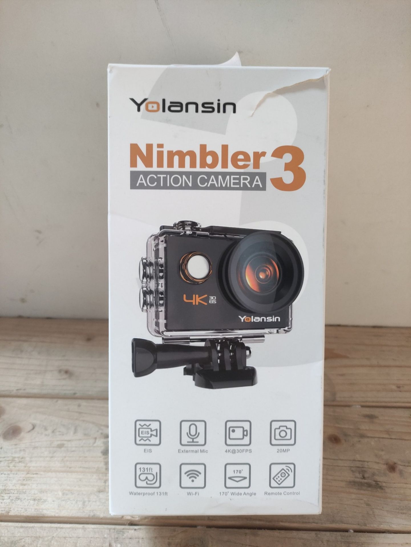RRP £47.74 Yolansin 4K Action Camera WiFi 20MP 40M waterproof - Image 2 of 2