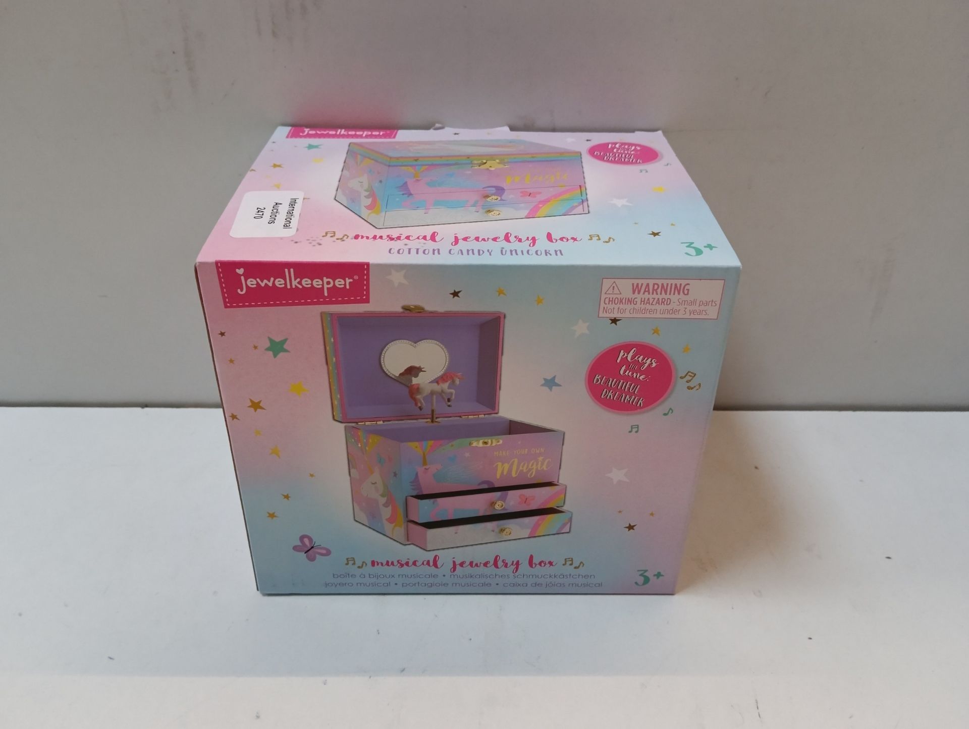 RRP £18.97 Jewelkeeper Girl's Musical Jewellery Storage Box with Spinning Unicorn - Image 2 of 2